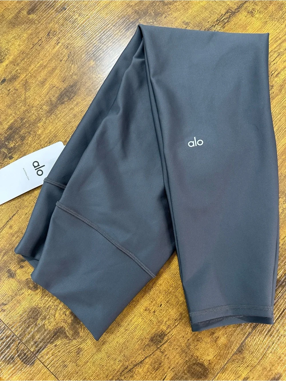 ALO Yoga 7/8 High-Waist Airlift Legging, Anthracite Dark Gray, Large NWT